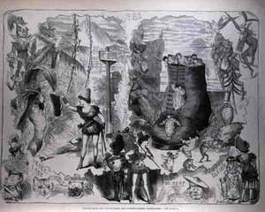 Scener fra Drury Lane og Covent Garden Pantomimes, fra The Illustrated London News, 7. januar 1882 af after George Cruikshank