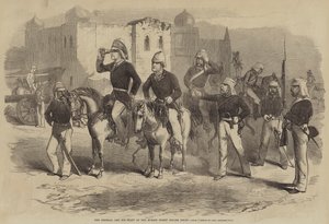 Generalen og hans stab ved moskeen picket før Delhi af after George Francklin Atkinson
