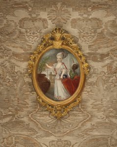 Portræt af prinsesse Wilhelmine af Preussen i en alder af 6 år