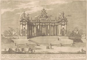 Prima Macchina for Kina af 1757: Kolonnaden i det athenske lyceum af after Giuseppe Palazzi Giuseppe Pozzi after Paolo Posi