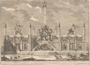 Prima Macchina for Kina fra 1758: En "Deliziosa" med hængende haver af after Giuseppe Palazzi Giuseppe Pozzi after Paolo Posi
