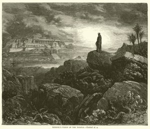 Ezekiels vision af templet, Ezekiel, xl, 2 af Gustave after Dore