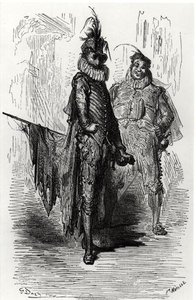 Illustration fra Le Capitaine Fracasse af Theophile Gautier (1811-72) indgraveret af Fortune Louis Meaulle (1844-1901) 1866 af Gustave after Dore