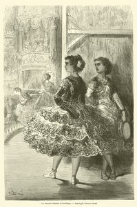 La Amparo danser fandango af Gustave after Dore