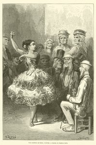 Et danseakademi i Sevilla af Gustave after Dore