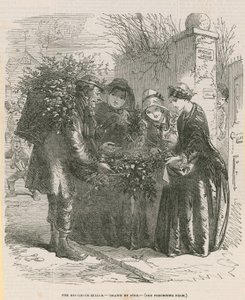 Misteltensælgeren (gravering) af after Hablot Knight Browne