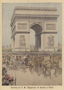 Ankomst af zar Nicholas II af Rusland til Paris