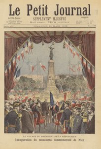 Indvielse af et monument til minde om genindlemmelsen af Nice amt i Frankrig