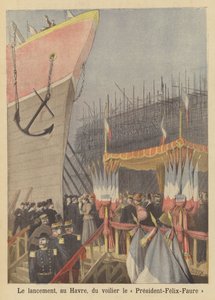 Søsætning af sejlskibet President-Felix-Faure ved Le Havre af after Henri Meyer