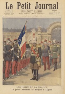 Kongelige besøgende til Frankrig: Prins Ferdinand af Bulgarien ved Elysee-paladset af after Henri Meyer