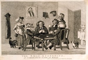 The X.mas Academics A Combination Game at Whist, 1773 af after Henry William Bunbury