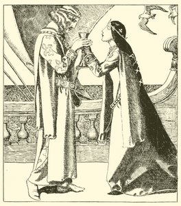 Belle Iseult og Sir Tristram drak kærlighedstørken