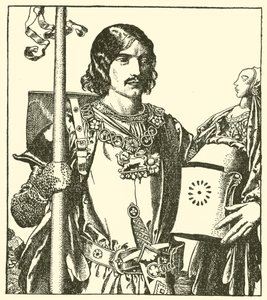 Sir Launcelot af søen af after Howard Pyle