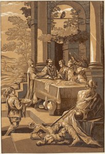 Dyk og Lazarus (højre panel) af after Jacopo Bassano John Baptist Jackson