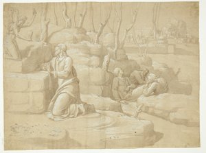 Jesus i Getsemane Have af after Jacopo da Empoli