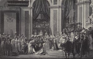 Kroningen af Napoleon som kejser af Frankrig i Notre Dame de Paris, 1804 af after Jacques Louis David