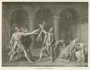 The oath of the Horatii  af after Jacques Louis David