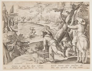 Fowling af after Jan van der Straet, called Stradanus