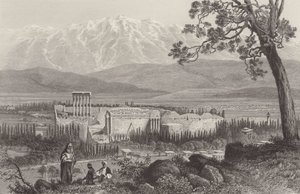 Libanon Range og Baalbec af after John Douglas Woodward