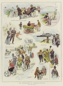 Rekreationerne i London-by-the-Sea (chromolitho)