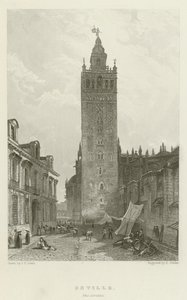 Sevilla, Giralda af after John Frederick Lewis