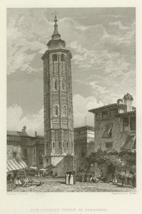 Det skæve tårn i Saragoza af after John Frederick Lewis
