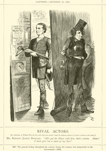 Rivalerende skuespillere af after John Tenniel