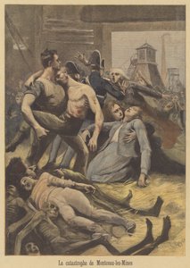 Kulminekatastrofe ved Montceau-les-Mines af after Lionel Royer