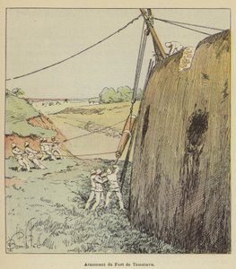 Bevæbning af Fort de Tamatave af after Louis Charles Bombled
