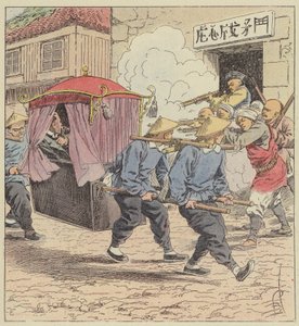Mordet på baron Ketteler, tysk ambassadør i Beijing af after Louis Charles Bombled