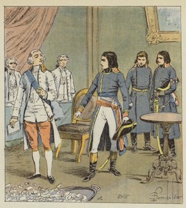Bonaparte og greven af ​​Cobentzel af after Louis Charles Bombled