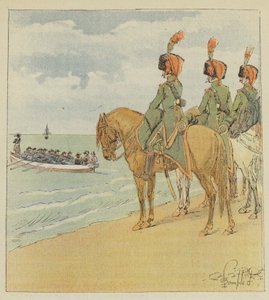 Bonaparte forlader Egypten af after Louis Charles Bombled