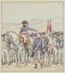 Bonaparte irettesætter den 85. og 39. af Vaubois-divisionen på Rivoli-plateauet af after Louis Charles Bombled