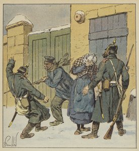 Brutaliteter prøjsere en Beaugency af after Louis Charles Bombled