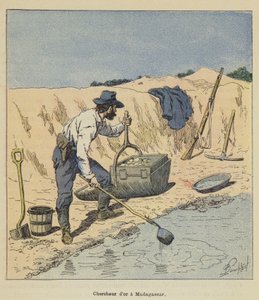 Guldforsker på Madagaskar af after Louis Charles Bombled