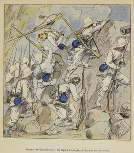 Slaget ved Tsinainondry, Fremmedlegionen har angrebet batterierne af after Louis Charles Bombled