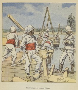 Byggeri dun pont sur lIkopa af after Louis Charles Bombled