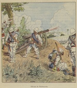 Forsvar af Tsarasaotra af after Louis Charles Bombled