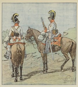Fremhævede østrigske drager af after Louis Charles Bombled