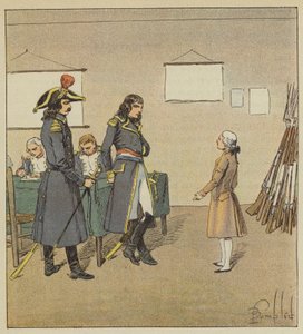 Eugene de Beauharnais kræver sin fars sværd fra Bonaparte af after Louis Charles Bombled