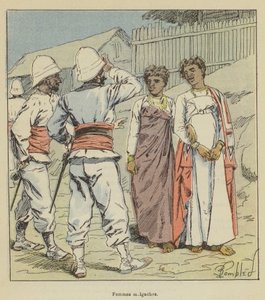 Madagaskar kvinder af after Louis Charles Bombled