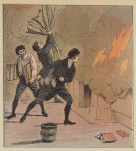 Brande i Longwood af after Louis Charles Bombled