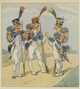 Linjeinfanteri, Fusilier, Grenadier, Voltigeur