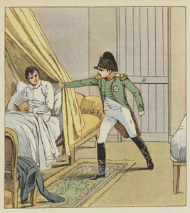 Jeg så en arm autoritativt skille mit gardin af af after Louis Charles Bombled