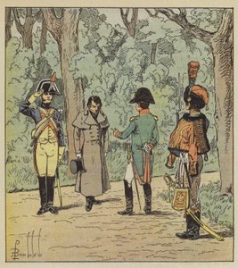 Kejseren afhører en spion på Elysee af after Louis Charles Bombled