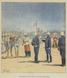 Oberst Bouguie modtager kommandørkorset af after Louis Charles Bombled