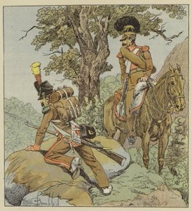 Portugisisk legion, infanteri, jægere, kavaleri, jægere til hest af after Louis Charles Bombled