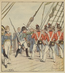 Kejseren beordrer Bellerophons soldater til at udøve af after Louis Charles Bombled