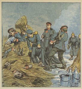 Preusserne brænder deres døde af after Louis Charles Bombled