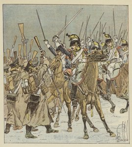 Kurasserne i Doumerc tager 1.800 russere til fanger af after Louis Charles Bombled